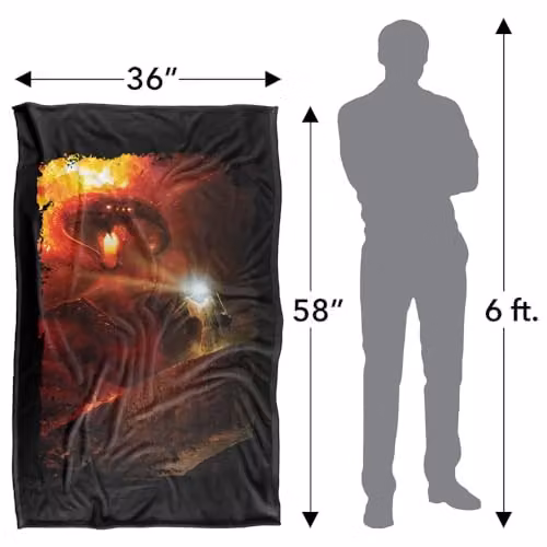 Warner Bros. The Lord Of The Rings You Shall Not Pass Super Soft Fleece Throw Blanket, Multicolour, W/D/H: 91 x 147 cm – 4