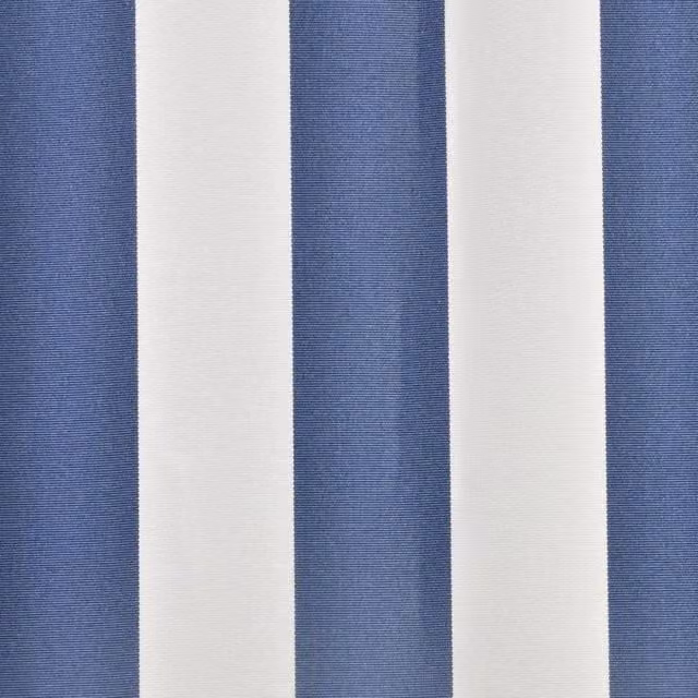 Berkfield Home Durable Polyester Awning Sunshade Canvas in Blue and White, W: 350 cm, D: 250 cm