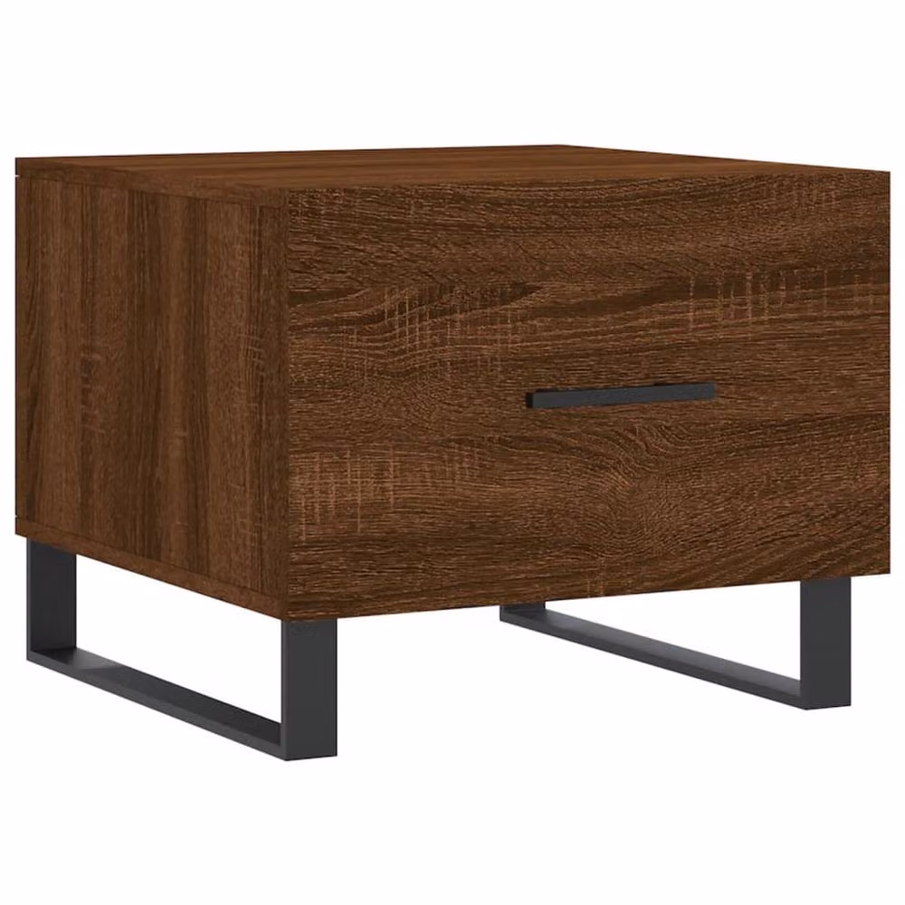 Berkfield Home Set of 2 Brown Oak Coffee Tables, W/D/H: 50 x 50 x 40 cm – 4