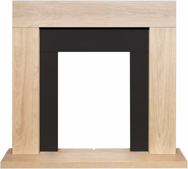 Adam Fires & Fireplaces Malmo Fireplace in Oak and Black – 1