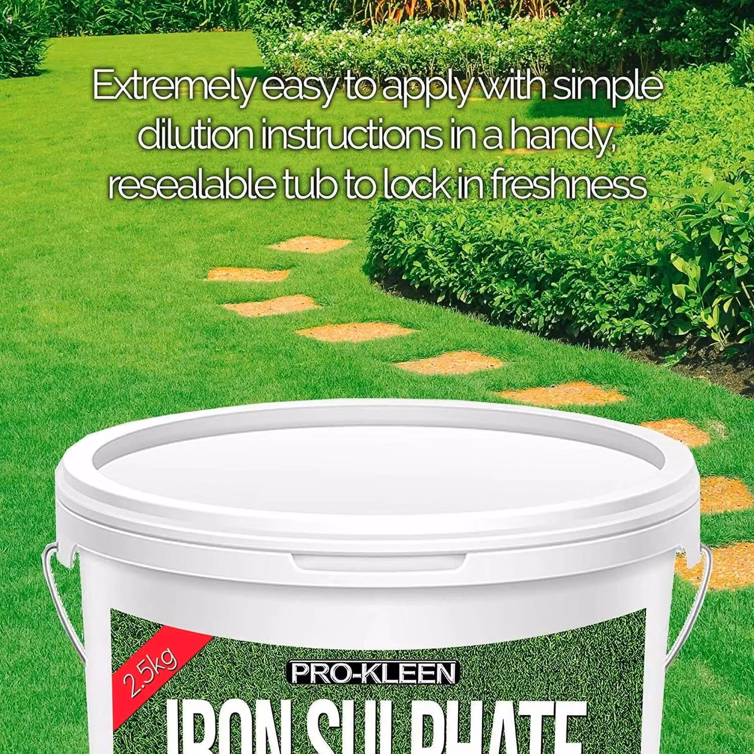 ProKleen Iron Sulphate Lawn Tonic Plant Feed, Green, 4 x 2.5kg – 2