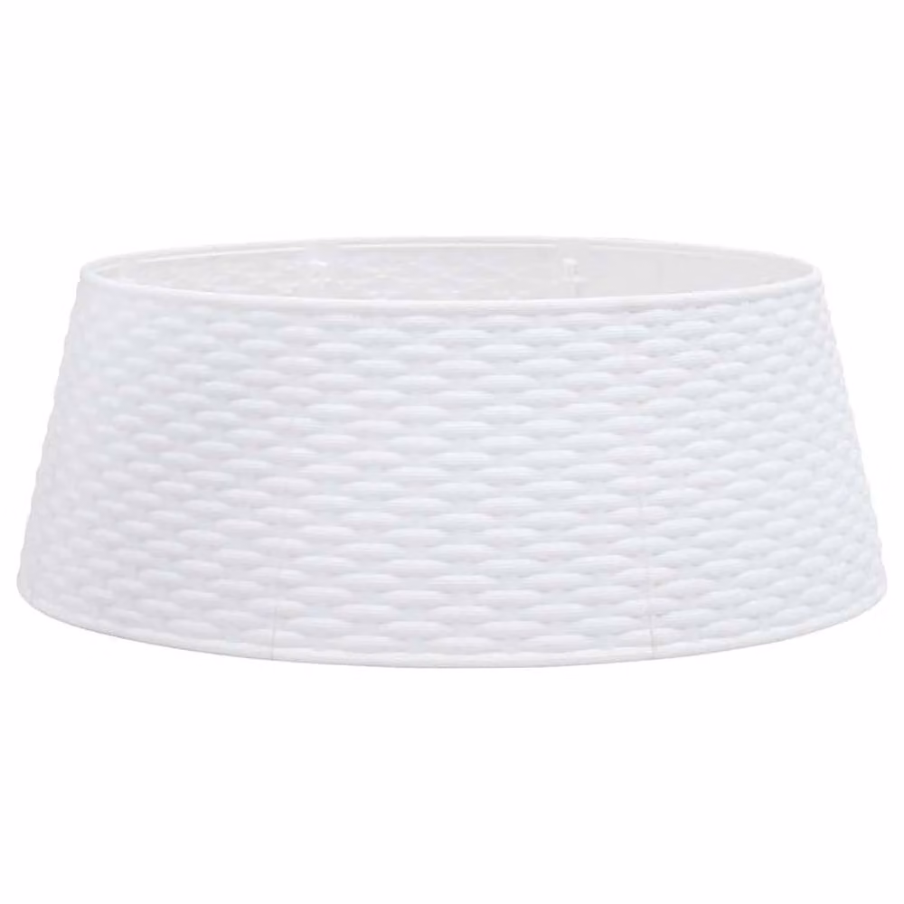 Berkfield Home Beautiful White Round Plastic Christmas Tree Skirt, Diameter: 65 cm, Height: 23 cm – 2