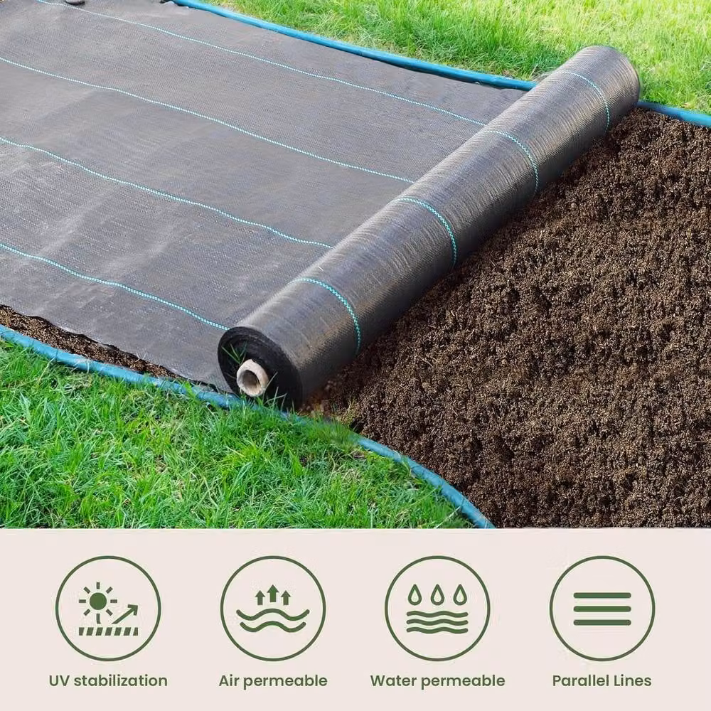 Dprodo Dark Grey Garden Weed Barrier Landscape Fabric, 10 kg – 2