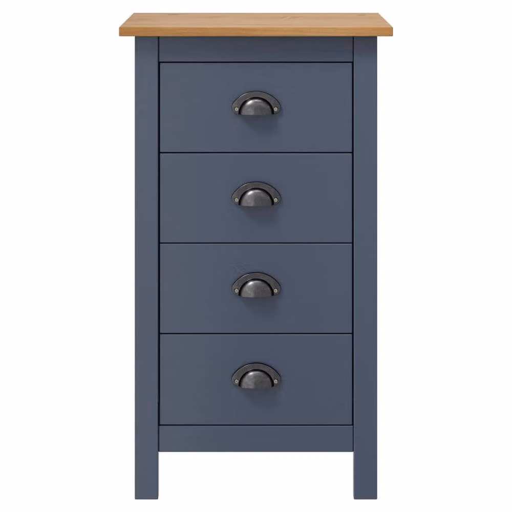 Berkfield Home Hill Sideboard in Grey Solid Pine Wood W/D/H: 46 x 35 x 80 cm – 2
