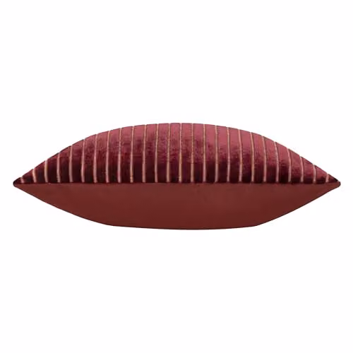 Paoletti Savoy Stripe Red Velvet Square Cushion, W/D/H: 50 x 50 x 50 cm – 2
