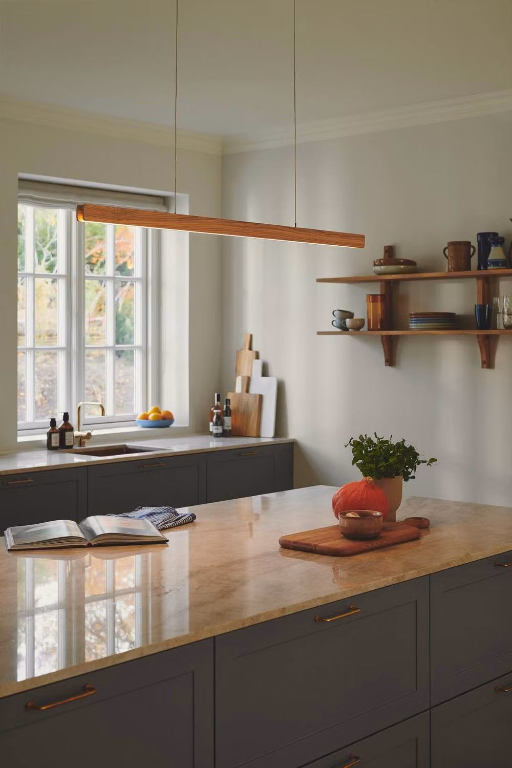 Nordlux Ilgas Scandinavian Suspended Pendant Light in Brown Wood with Dimmable Warm White LED – 2