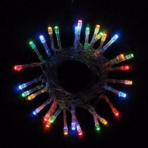 Shatchi 40 Multicolour LED Fairy String Lights with Transparent Cable, Battery Operated – 2