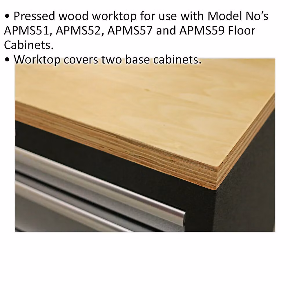 Loops Brown Pressed Wood Worktop for ys02633 ys02634 ys02639 & ys02641 Cabinets, W: 136.0 cm, D: 46.3 cm, H: 3.6 cm – 2