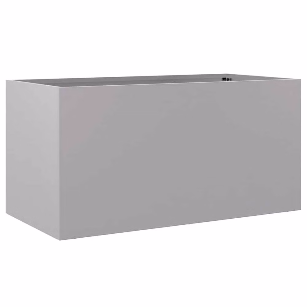 Berkfield Home Galvanised Steel Planter Tub, Silver, W: 62 cm, D: 30 cm, H: 29 cm – 2