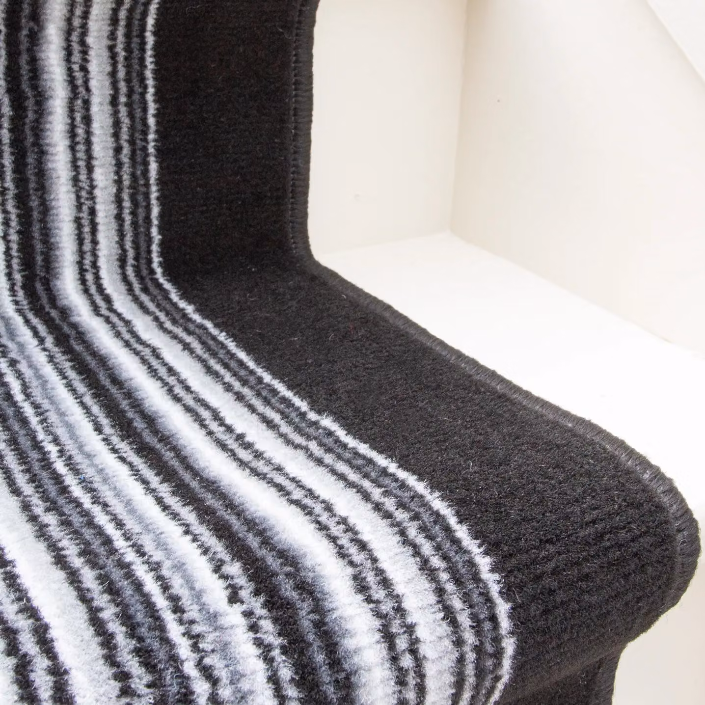 Kukoon Grey and Black Striped Cut to Measure Stair Carpet Runner Rug, Width: 70 cm, Length: 960 cm – 6