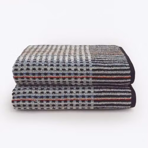 Allure Bath Fashions Odyssey Carnival Zero Twist Bath Sheets, Pack of 2, Multicoloured Patterned, 100% Recycled Cotton, W: 90 cm, L: 145 cm – 1