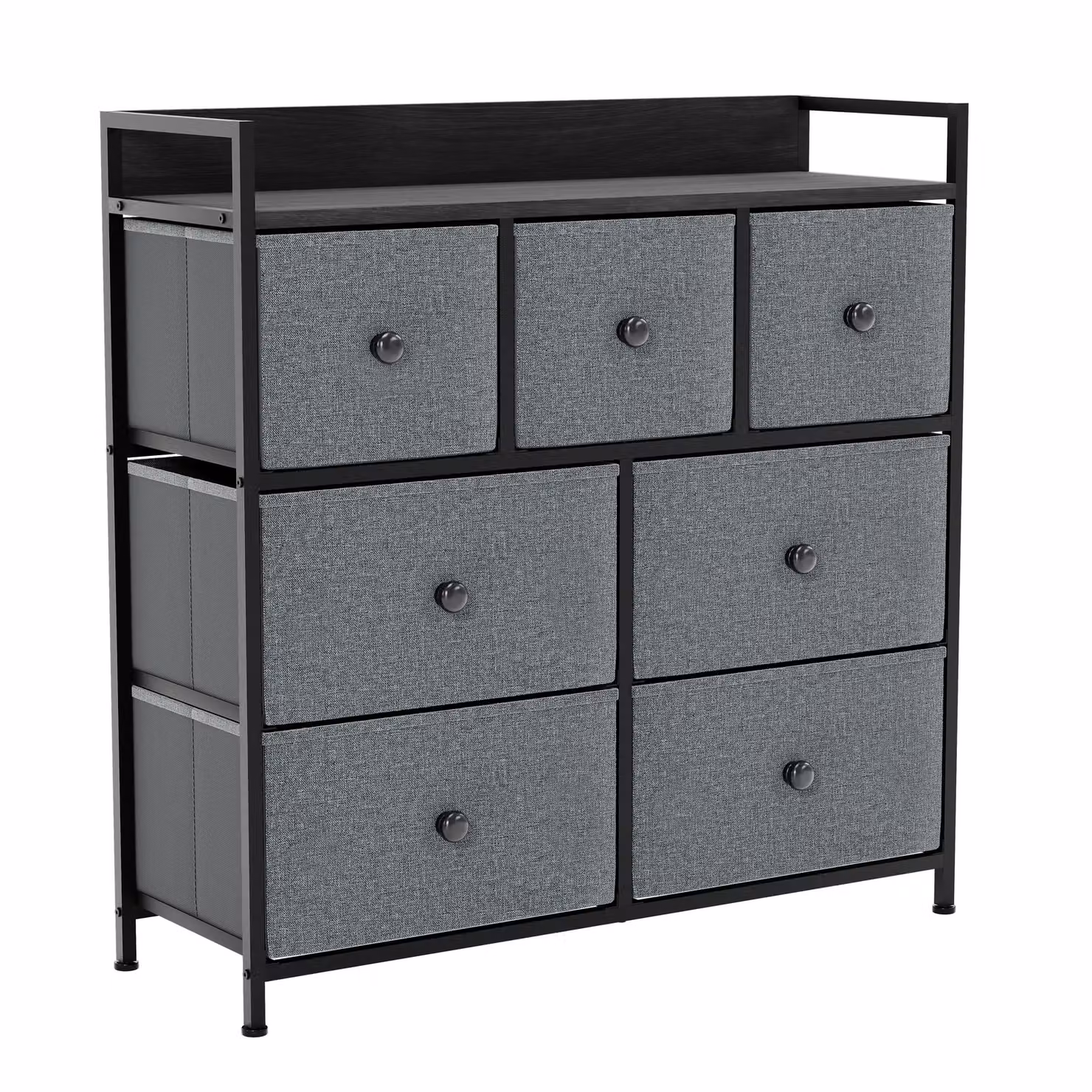 Vida Designs Chorley 7 Drawer Fabric Storage Chest in Grey – 3