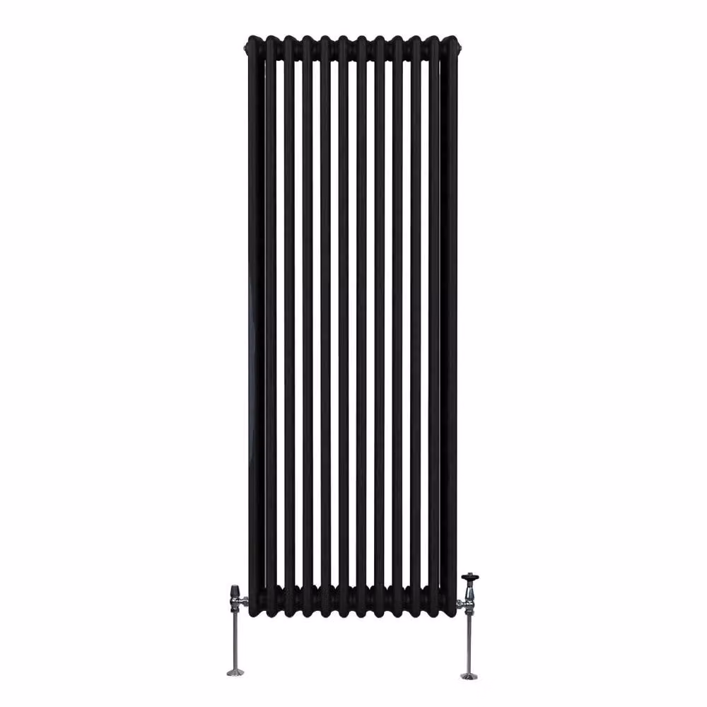 Monstershop Traditional 3 Column Steel Radiator, Black, H: 180 cm, W: 56.2 cm, D: 10 cm – 2