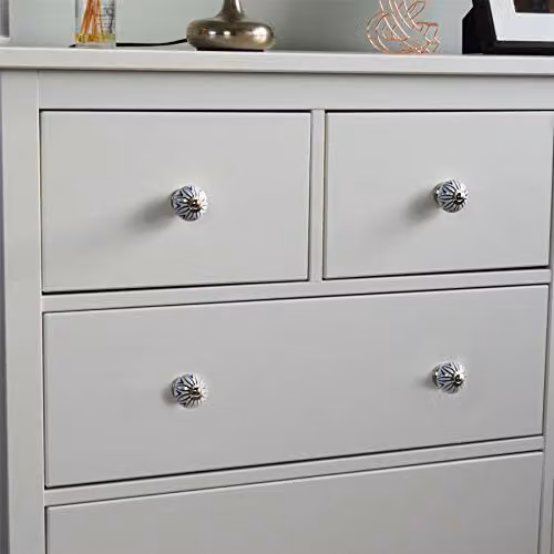 Nicola Spring Blue Polished Ceramic Cabinet Knobs, Pack of 6 – 2