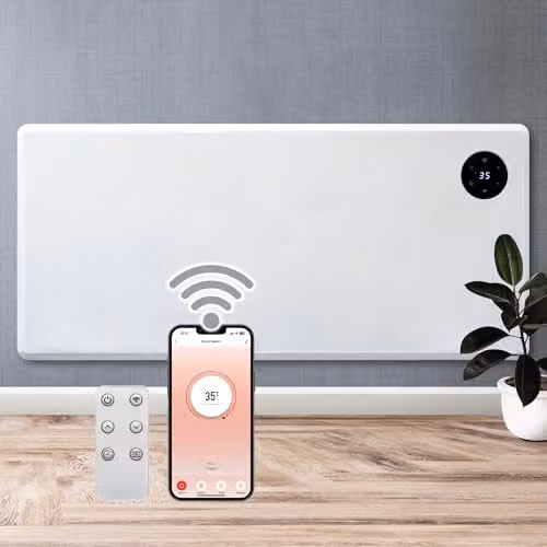 Purus 2000W WiFi Smart Electric Convector Panel Heater, White, Wall Mounted or Freestanding – 1