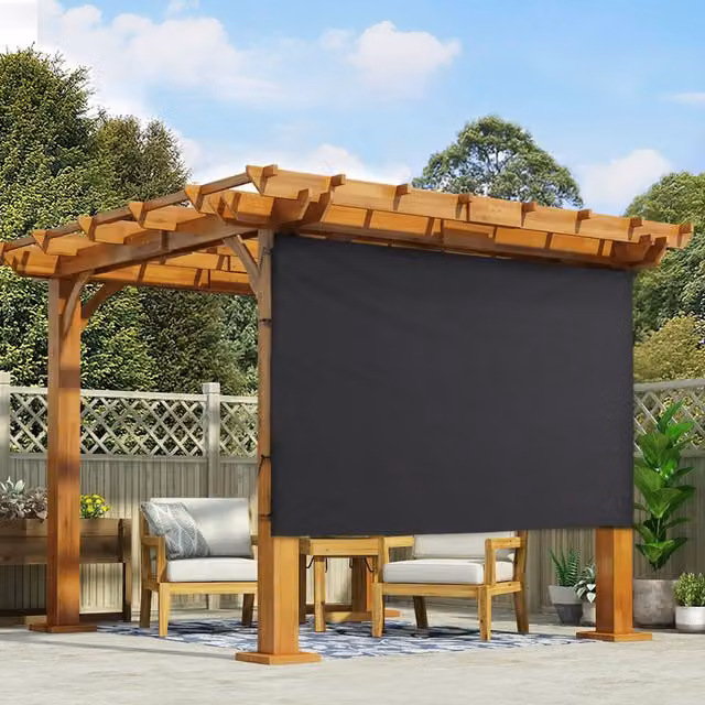 Breeins Single Outdoor Waterproof Side Awning in Black