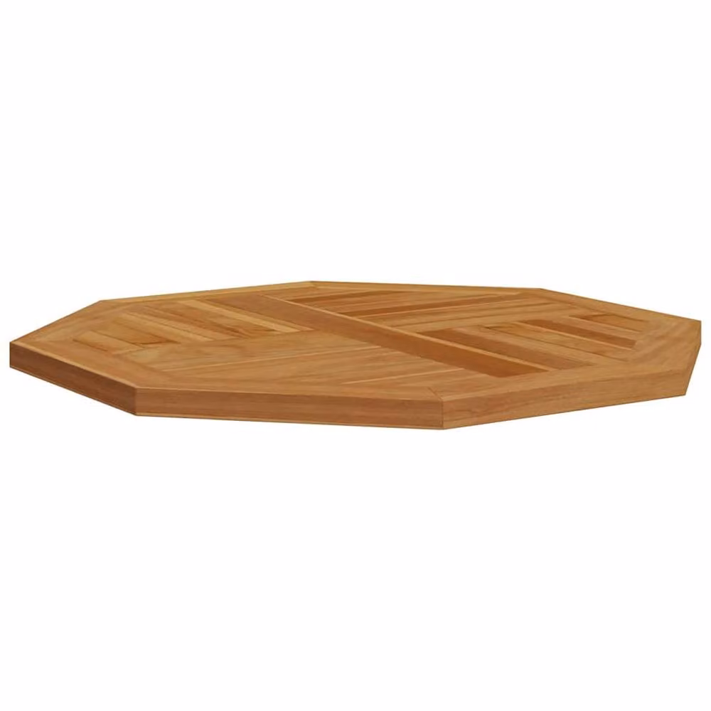 Berkfield Home Octagonal Solid Wood Teak Table Top, Brown, W: 70 cm, D: 70 cm, H: 2.5 cm – 2