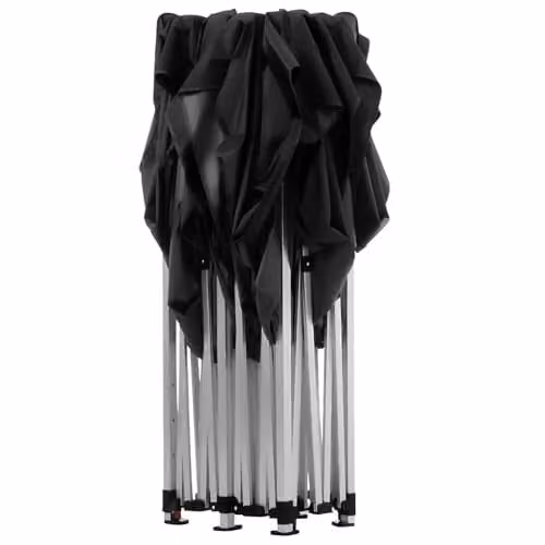 tectake Gazebo with Aluminium Frame and Sidewalls with Windows, Black, W: 300 cm, D: 300 cm, H: 280 cm – 4