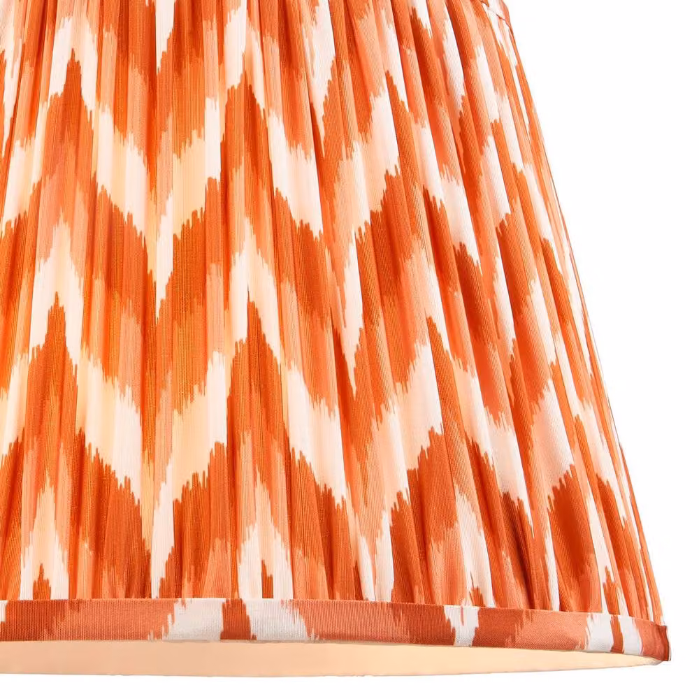 Netlighting Higgledy Gloss Green Floor Lamp with Orange Fabric Zigzag Shade, E27, Diameter: 35 cm – 3
