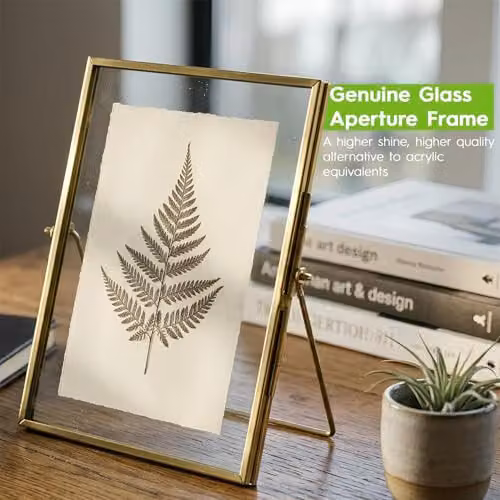 Nicola Spring Metal Photo Frames, Pack of 2, Gold, Fits 20 x 25 cm – 3