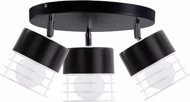 Netlighting Mao Modern Adjustable Ceiling Spotlight Cluster in Black, 32 cm, 3x E27