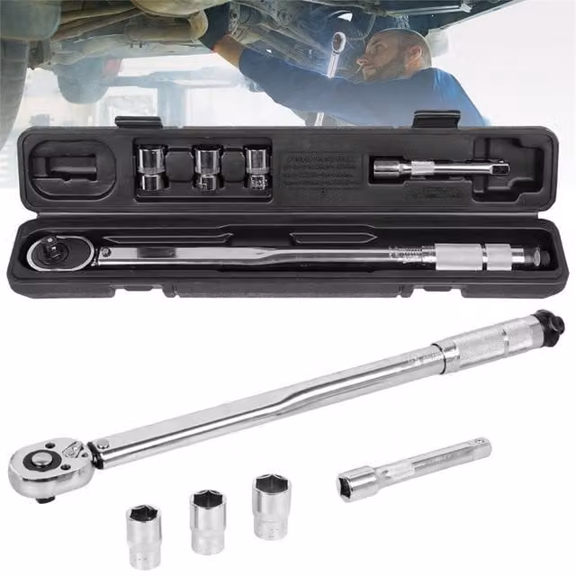 Nordara 1/2 inch Drive Click Wrench Ratcheting in Silver