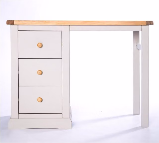 Cabinet Bits Loreo 3 Drawer Dressing Table in Grey Pine Wood