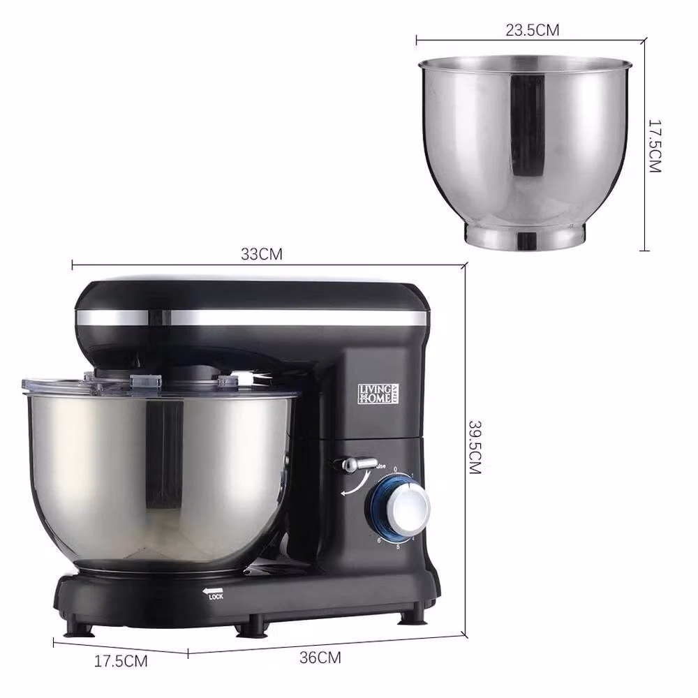 Pawnora Electric Stand Mixer Machine, 1400W, 5.5L, Black Stainless Steel – 2