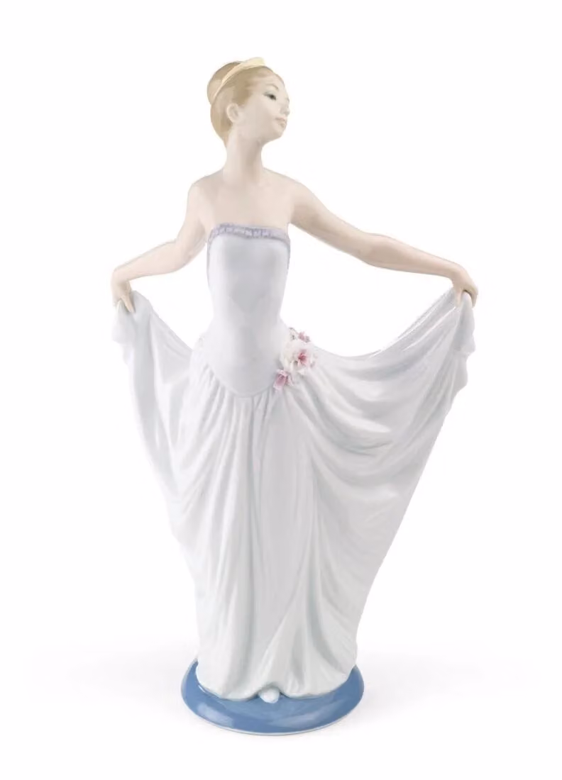 Lladró Dancer Ballet Woman Special Edition White Porcelain Figurine