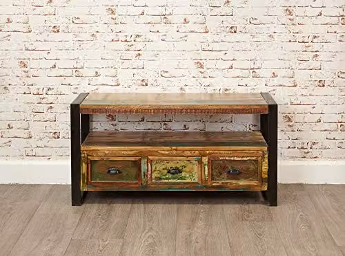 baumhaus Urban Chic Industrial Television Cabinet in Wood and Metal, W/D/H: 135.0 x 40.0 x 112.0 cm – 3