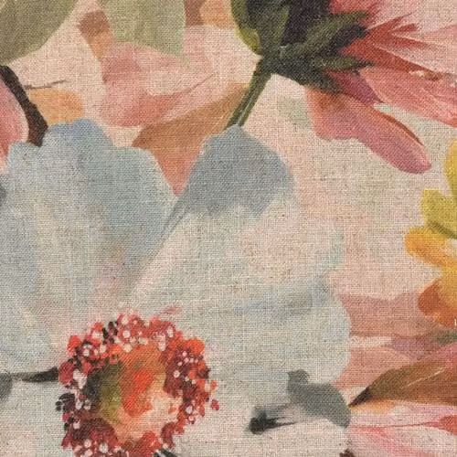 Appletree Serenity Floral Velvet Cushion in Blue and Multicolour, W/D/H: 43 x 43 x 43 cm – 3