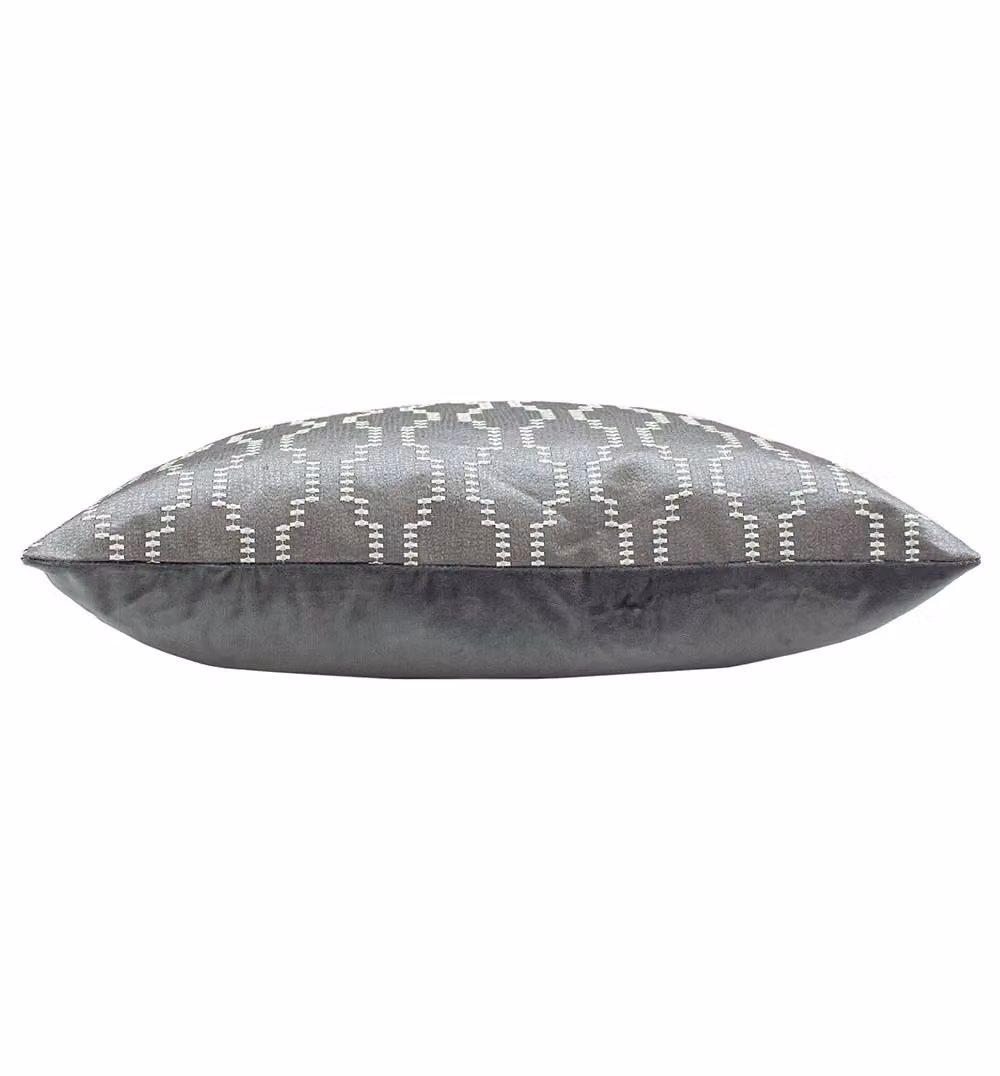 Ashley Wilde Nash Grey Graphic Square Cushion, W/D/H: 50 x 50 x 50 cm – 2