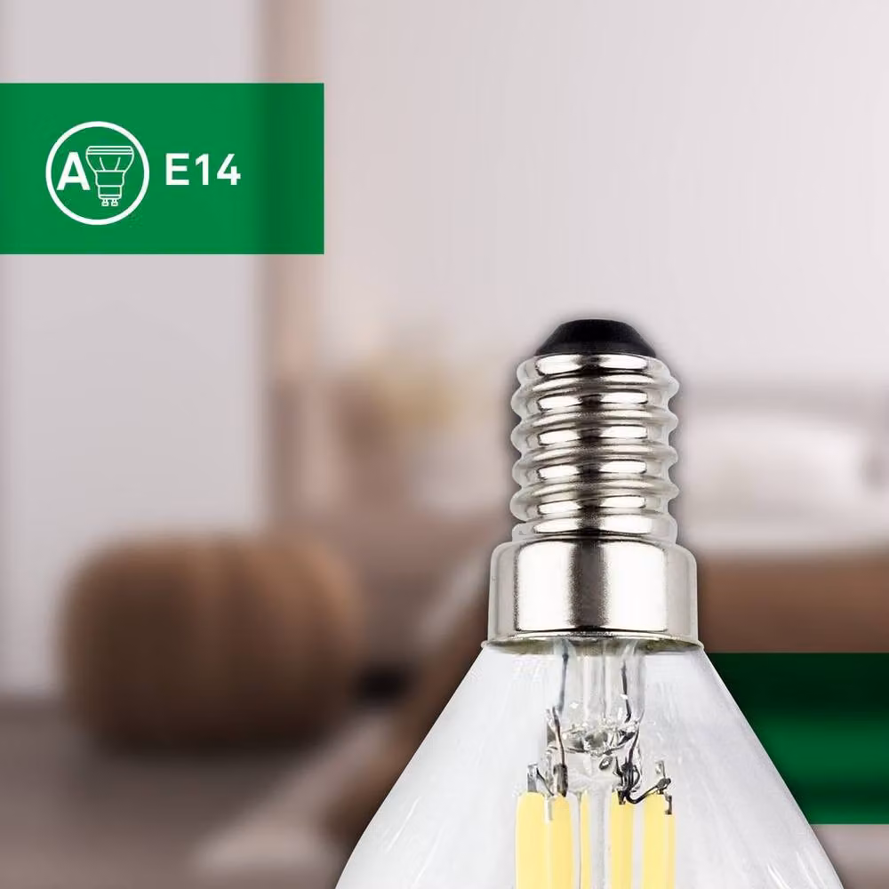Briloner Set of 2 Warm White E14 LED Filament Bulbs, A60, 4W, 840lm, 45 x 80 mm – 2