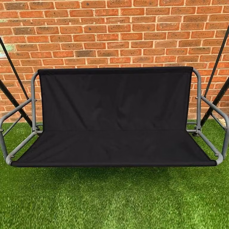 FLAVORA Waterproof 3 Seater Garden Swing Bench Seat Cover, Black, W: 148 cm, D: 100 cm