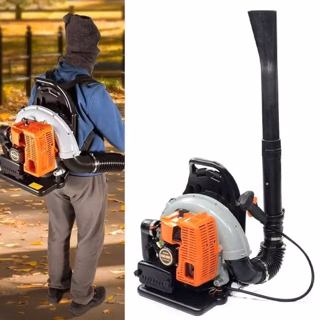 FLAVORA Professional Petrol Engine Backpack Leaf Blower in Orange