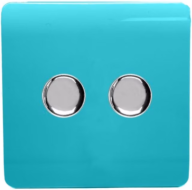 Trendi Modern LED Dimmer Switch in Turquoise and Chrome – 1