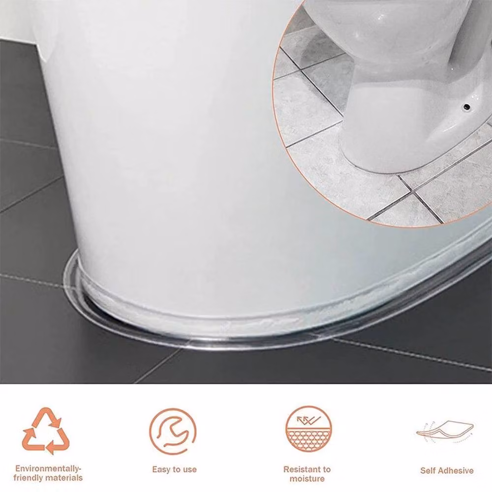 NESTLUNE White Self Adhesive PVC Mould Resistant Sealing Tape for Bath and Kitchen, 3 Rolls, W: 52 cm, L: 1000 cm – 3