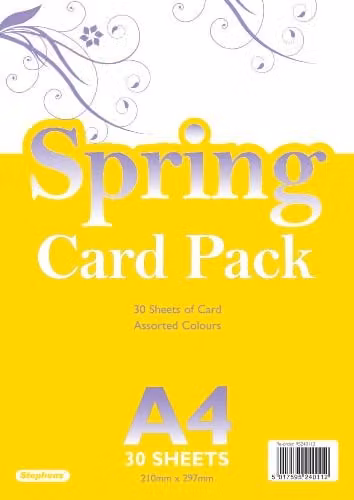 Stephens Craft Card Spring A4 Multicolour, 30 Sheets, 210gsm
