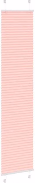 Berkfield Home Single Pleat Fabric Blind in Pink, W: 45 cm, H: 200 cm