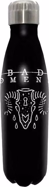 Bad Omens Ram Skull Vacuum Insulated Stainless Steel Water Bottle, Black, 500 ml