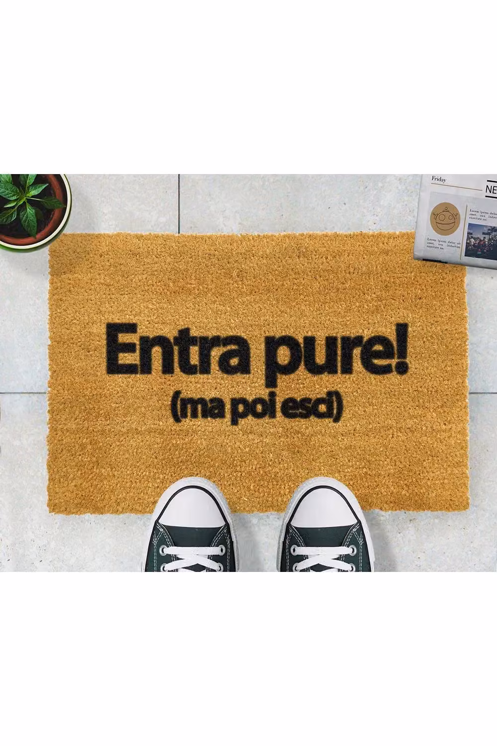 Artsy Entrapure Coir Doormat, Black, W: 60 cm, D: 40 cm – 2