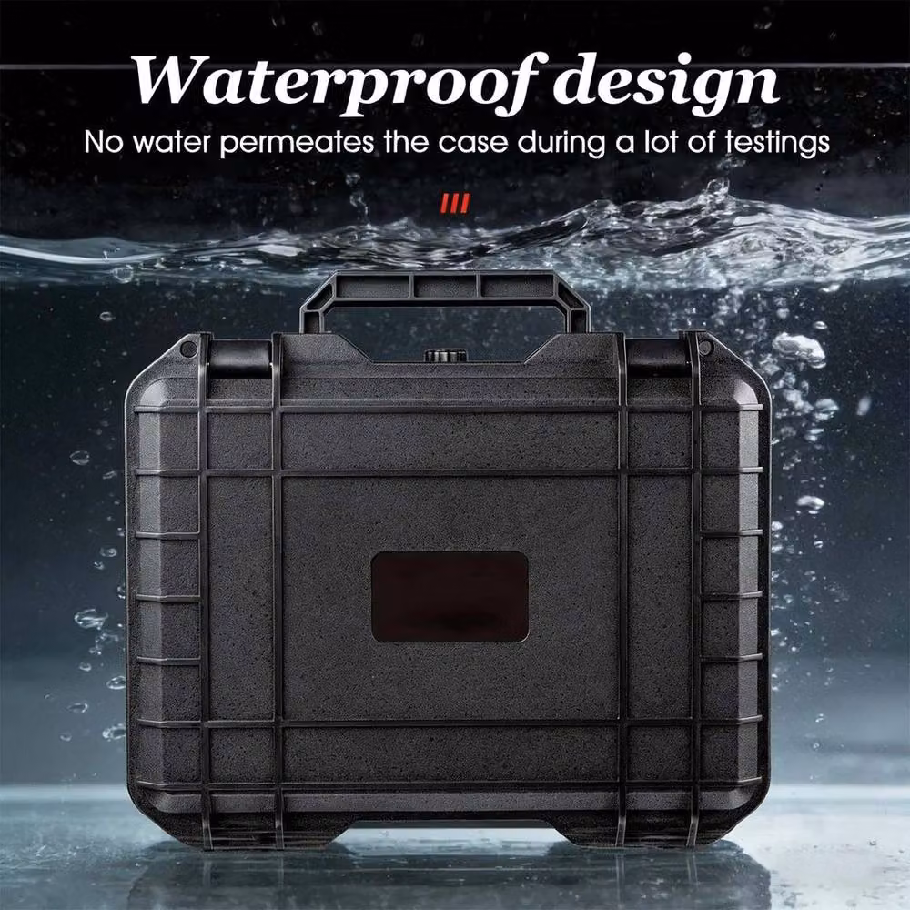 SPETLEK Secure Box Camera Equipment Storage Case with Inserts, Black, W: 36.0 cm, D: 30.0 cm, H: 10.6 cm – 5