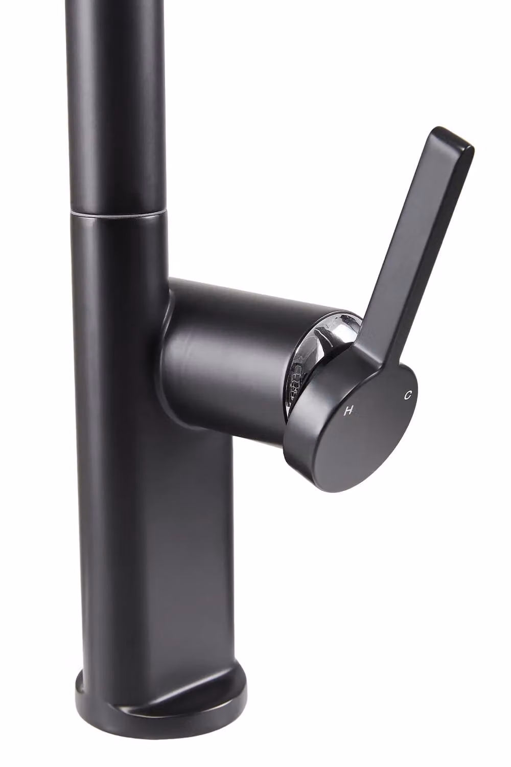 Living and Home Matt Black Stainless Steel Retractable Kitchen Faucet with Pull-out Spout and 5 Spray Modes – 7