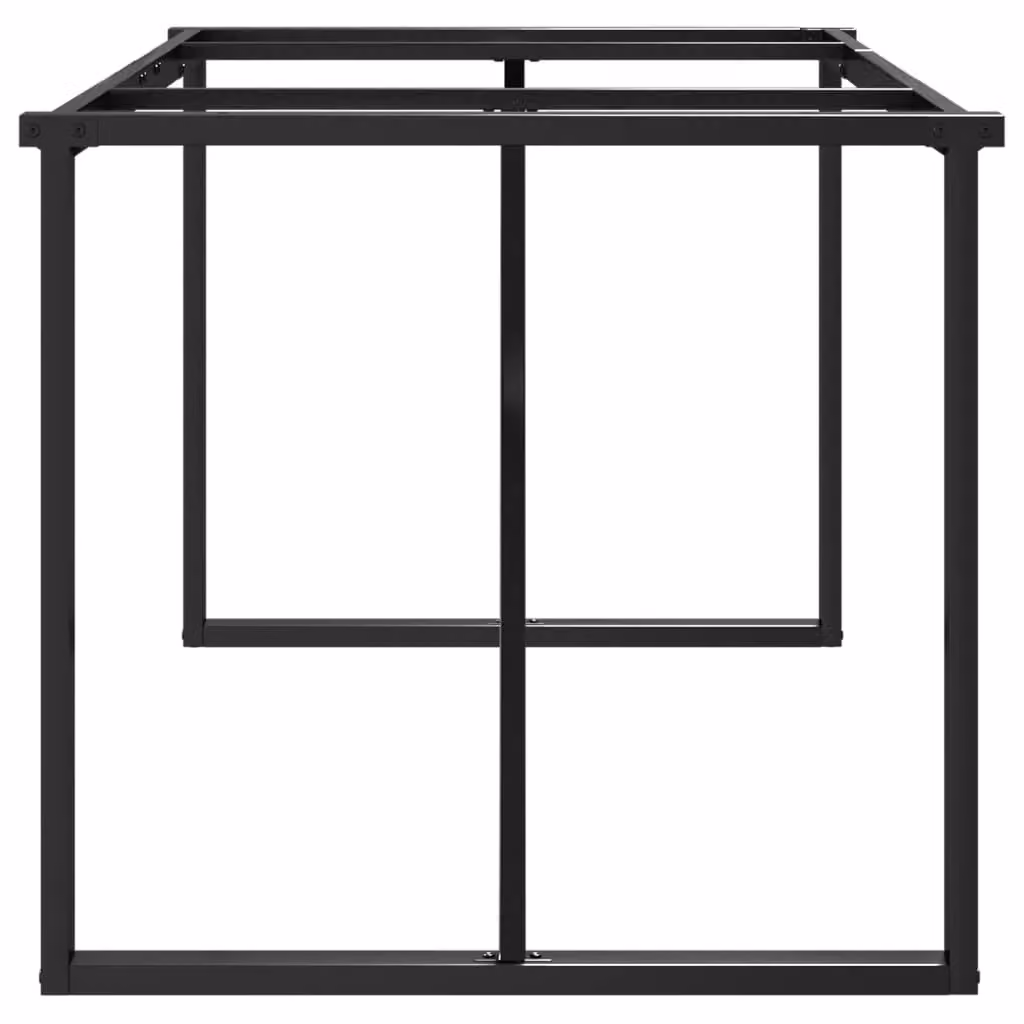 Berkfield Home O-Frame Dining Table Legs in Black Matt Steel, W/D/H: 160 x 80 x 73 cm – 2