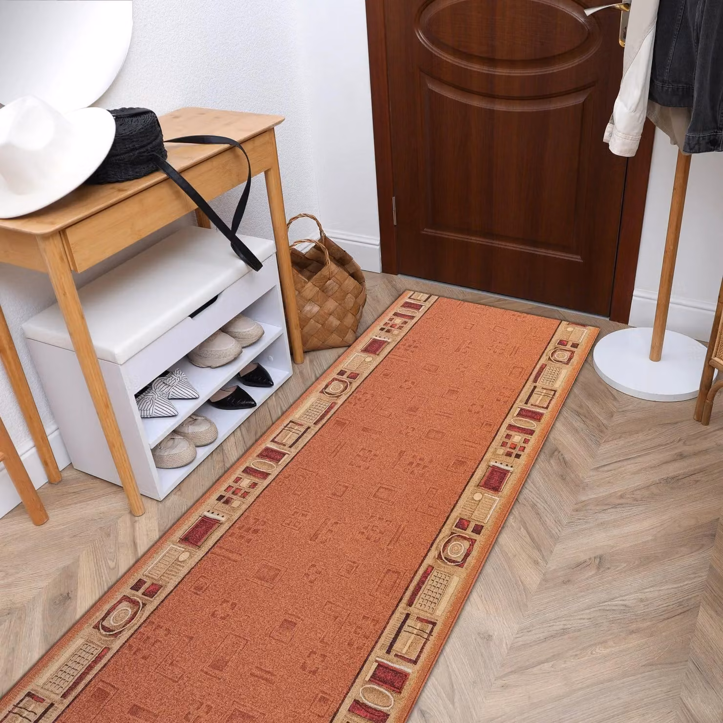 RugsX Jena Anti-Slip Runner, Brown, W: 67 cm, L: 250 cm – 3