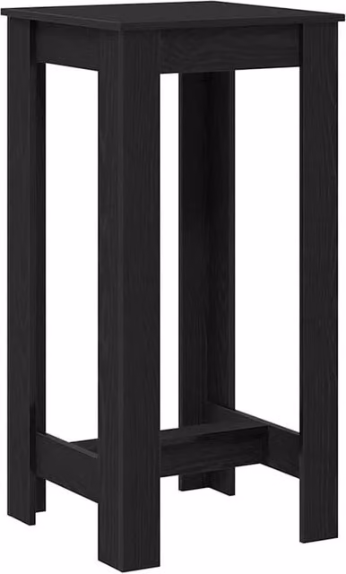 Berkfield Home Bar Table in Black Oak, W/D/H: 51 x 50 x 103.5 cm