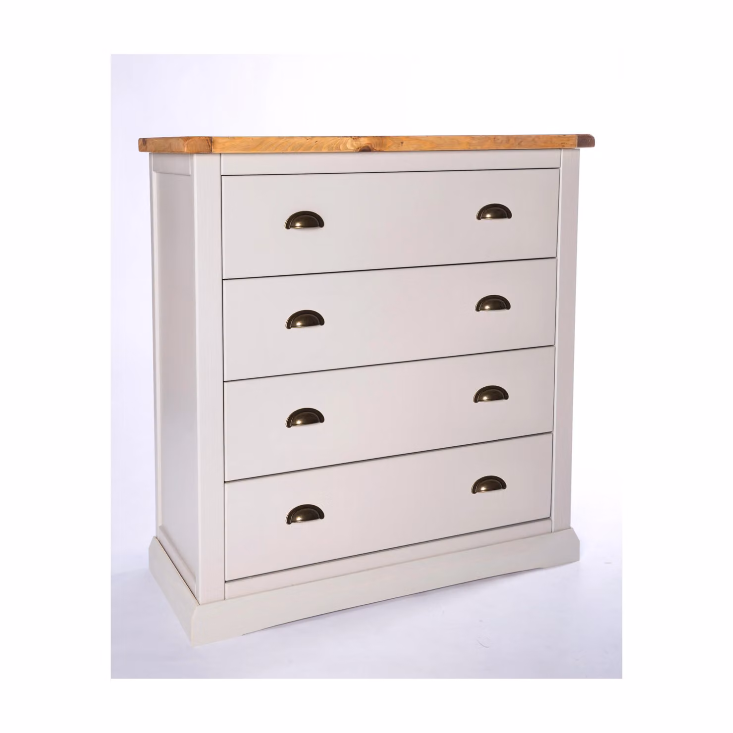 Cabinet Bits Loreo 4 Drawer Chest of Drawers in Light Grey with Gold Handles – 2