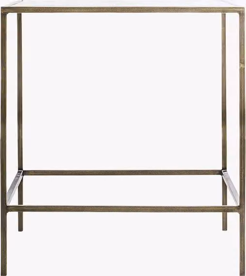 Perch & Parrow Marshall Rectangular Glass Side Table in Gold