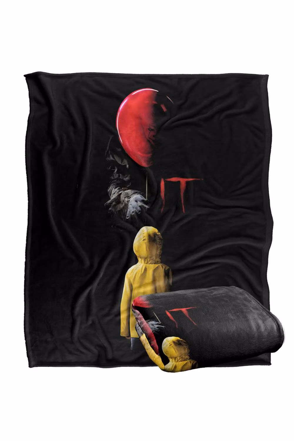 Warner Bros. IT 2017 Red Balloon Super Soft Fleece Throw Blanket, Multicolour, W: 152.4 cm x L: 152.4 cm – 7