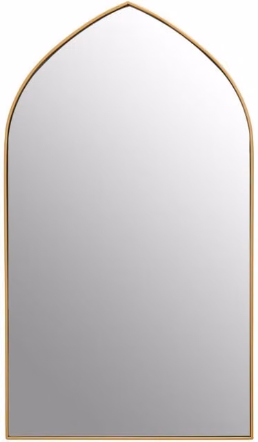 Orsina Arched Wall Mirror in Gold Finish, H 72 cm x W 41 cm x D 1 cm – 1